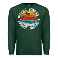 Sports Green sunrise sunburn sunset repeat retro vintage gift vacation t shirt Premium Sweatshirt - tuanDangUi