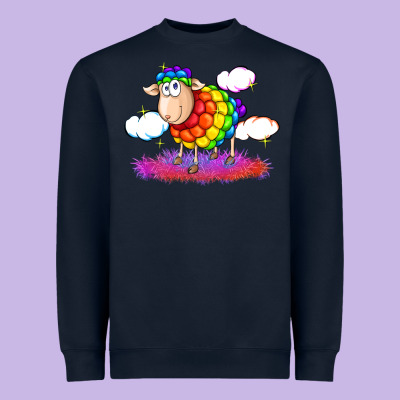 Rainbow Sheep Pride Heavyweight Sweatshirt Designed By Fadigitalartstudio