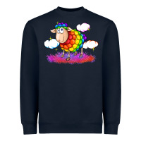 Navy rainbow sheep pride Heavyweight Sweatshirt - FaDigitalArtStudio