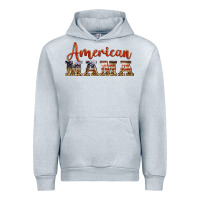 Heather Grey american mama Urban Hoodie - BarkalooDesign