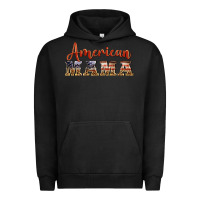 Pigment Black american mama Urban Hoodie - BarkalooDesign