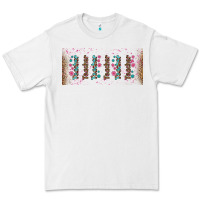 White teacher gemstone and pink flower libbey glass Premium Tee - BundleAndBundleShop