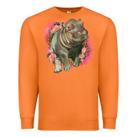 Carrot leopard baby hippo Premium Sweatshirt - LillyAllenDesigns