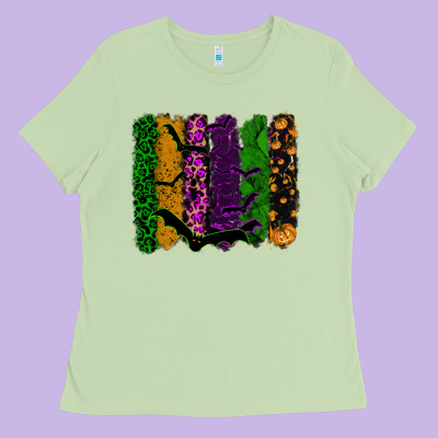 Halloween Brushstroke Ladies Tee Designed By Ranaportraitstore