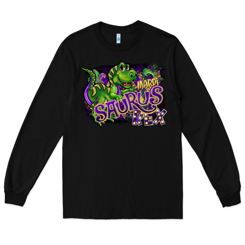 Mardi Saurus Rex Long Sleeve Tee by CowGirlArtShop | Teevron