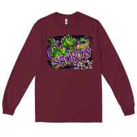 Burgundy mardi saurus rex Long Sleeve Tee - CowGirlArtShop