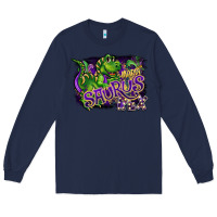 Navy mardi saurus rex Long Sleeve Tee - CowGirlArtShop