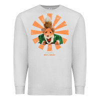 Dove Grey basil brush retro japanese Premium Sweatshirt - tuanDangUi