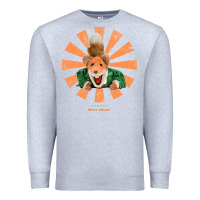 Heather Grey basil brush retro japanese Premium Sweatshirt - tuanDangUi