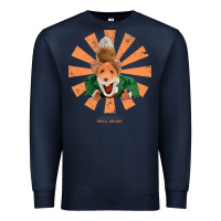 Navy basil brush retro japanese Premium Sweatshirt - tuanDangUi