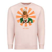 Pale Pink basil brush retro japanese Premium Sweatshirt - tuanDangUi