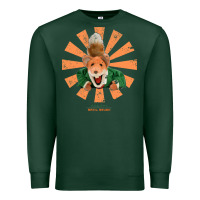 Sports Green basil brush retro japanese Premium Sweatshirt - tuanDangUi