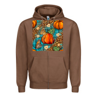 Chestnut pumpkin and butterfly seamless pattern Zipper Hoodie - BundleAndBundleShop
