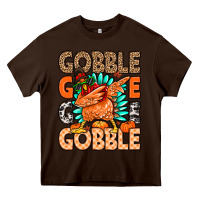 Chocolate Brown Gobble Gobble Gobble Heavy Core Tee - MaliasSmallBusiness