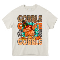 Cream Gobble Gobble Gobble Heavy Core Tee - MaliasSmallBusiness