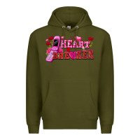 Army Green heart breaker Premium Hoodie - FaDigitalArtStudio