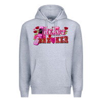 Heather Grey heart breaker Premium Hoodie - FaDigitalArtStudio
