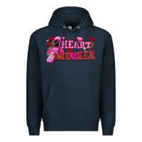 Navy heart breaker Premium Hoodie - FaDigitalArtStudio