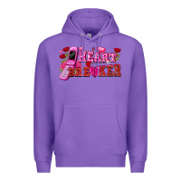 Purple heart breaker Premium Hoodie - FaDigitalArtStudio