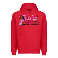 Red heart breaker Premium Hoodie - FaDigitalArtStudio