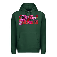 Sports Green heart breaker Premium Hoodie - FaDigitalArtStudio