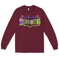 Burgundy mardi gras grammy Long Sleeve Tee - CowGirlArtShop