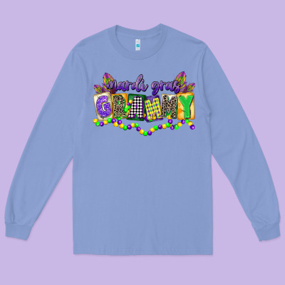 Mardi Gras Grammy Long Sleeve Tee Designed By Cowgirlartshop
