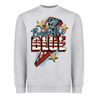 Heather Grey Back the blue Heavyweight Sweatshirt - FaDigitalArtStudio