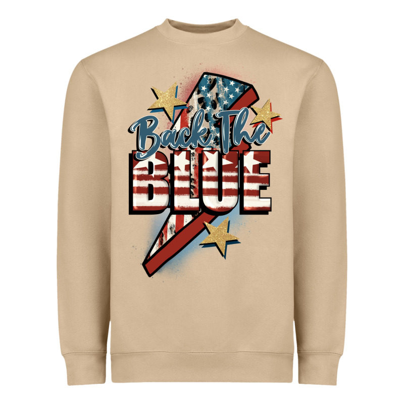 Back The Blue Heavyweight Sweatshirt by FaDigitalArtStudio | Teevron