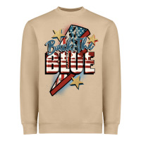 Mushroom Back the blue Heavyweight Sweatshirt - FaDigitalArtStudio