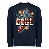 Navy Back the blue Heavyweight Sweatshirt - FaDigitalArtStudio