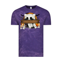 Cloud Purple Personalized Halloween Ghost Cat Vintage Tee - texasbilliewilder