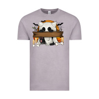 Personalized Halloween Ghost Cat Vintage Tee | Teevron