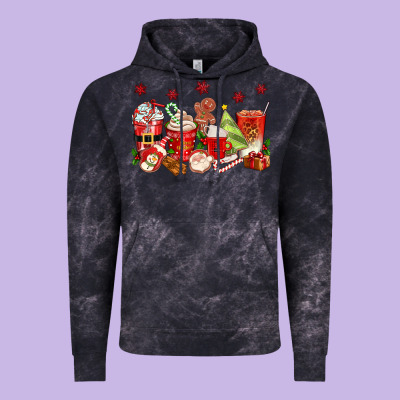 Christmas Coffee Cups Vintage Hoodie Designed By Texasbilliewilder