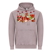 Vintage Zinc Christmas coffee cups Vintage Hoodie - texasbilliewilder