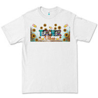 White teacher vibes libbey glass Premium Tee - BundleAndBundleShop