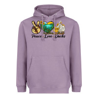Lavender Peace Love Ducks Heavyweight Hoodie - LillyAllenDesigns