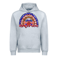 Heather Grey america rainbow Urban Hoodie - BarkalooDesign