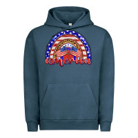 Pigment Midnight Navy america rainbow Urban Hoodie - BarkalooDesign