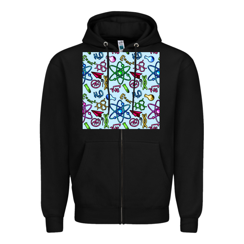 Science Teacher Seamless Pattern Zipper Hoodie by BundleAndBundleShop | Teevron