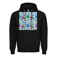 Black Science Teacher Seamless Pattern Zipper Hoodie - BundleAndBundleShop