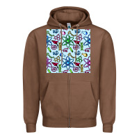 Chestnut Science Teacher Seamless Pattern Zipper Hoodie - BundleAndBundleShop