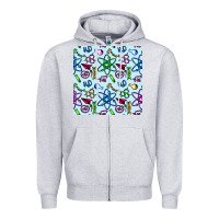 Heather Grey Science Teacher Seamless Pattern Zipper Hoodie - BundleAndBundleShop