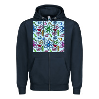 Navy Science Teacher Seamless Pattern Zipper Hoodie - BundleAndBundleShop