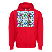 Red Science Teacher Seamless Pattern Zipper Hoodie - BundleAndBundleShop