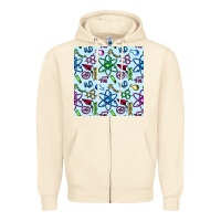 Sandshell Science Teacher Seamless Pattern Zipper Hoodie - BundleAndBundleShop