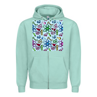 Seafoam Science Teacher Seamless Pattern Zipper Hoodie - BundleAndBundleShop