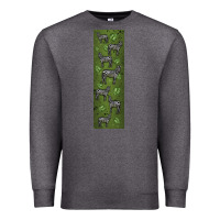 Charcoal Heather zebra Premium Sweatshirt - LillyAllenDesigns