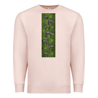Pale Pink zebra Premium Sweatshirt - LillyAllenDesigns