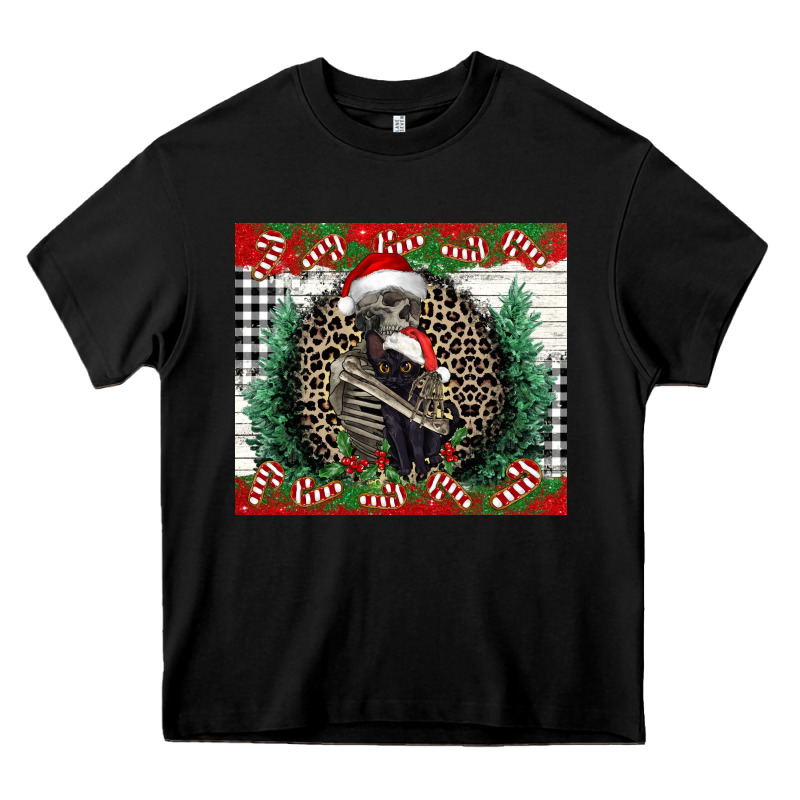 Merry Christmas Skeleton Heavy Core Tee by NancyCooperArtShop | Teevron